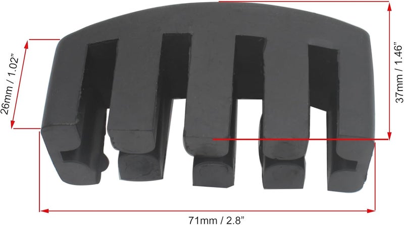 OZXNO 2pcs Cello Practice Mute Rubber Cello Volume Reducer (Black) - Image 2